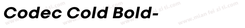 Codec Cold Bold字体转换